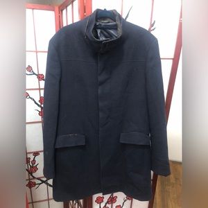 Navy blue zara coat
